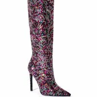 AZALEA WANG IZZY EMBELLISHED BOOT IN MULTI -Sewing Down South shop azalea wang izzy embellished boot in multi multi 3 3