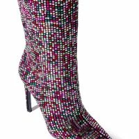 AZALEA WANG IZZY EMBELLISHED BOOT IN MULTI -Sewing Down South shop azalea wang izzy embellished boot in multi multi 5 5