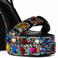 AZALEA WANG JANETTE GEM EMBELLISHED PLATFORM SANDAL IN MULTI -Sewing Down South shop azalea wang janette gem embellished platform sandal in multi multi 5 5