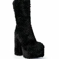 AZALEA WANG JERUSHA FUR CHUNKY BOOT IN BLACK -Sewing Down South shop azalea wang jerusha fur chunky boot in black black 3 3