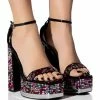 AZALEA WANG JESSIE EMBELLISHED CHUNKY SANDAL IN MULTI