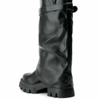 AZALEA WANG JET FOLD OVER FLATFORM BOOT IN BLACK -Sewing Down South shop azalea wang jet fold over flatform boot in black black 4 4