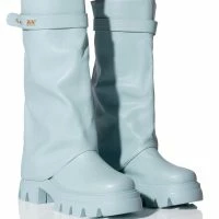 AZALEA WANG JET FOLD OVER FLATFORM BOOT IN BLUE