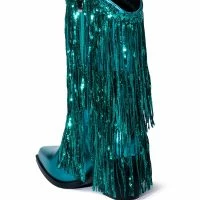 AZALEA WANG JOYFUL RING WESTERN BOOTIE IN BLUE -Sewing Down South shop azalea wang joyful ring western bootie in blue blue 4 4