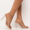 AZALEA WANG JUST A FEELING STILETTO SANDAL IN NUDE
