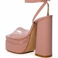 AZALEA WANG KAMILAH CHUNKY PLATFORM SANDAL IN PINK -Sewing Down South shop azalea wang kamilah chunky platform sandal in pink pink 4 4