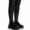 AZALEA WANG KANE OVER THE KNEE FLATFORM BOOT IN BLACK