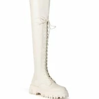 AZALEA WANG KANE OVER THE KNEE FLATFORM BOOT IN BONE -Sewing Down South shop azalea wang kane over the knee flatform boot in bone bone 3 3