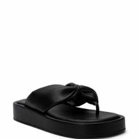 AZALEA WANG KARSYN FLAT SLIP ON SANDAL IN BLACK -Sewing Down South shop azalea wang karsyn flat slip on sandal in black black 3 3 c1