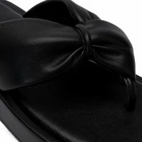 AZALEA WANG KARSYN FLAT SLIP ON SANDAL IN BLACK -Sewing Down South shop azalea wang karsyn flat slip on sandal in black black 5 5 c1