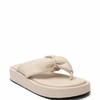 AZALEA WANG KARSYN FLAT SLIP ON SANDAL IN CREAM -Sewing Down South shop azalea wang karsyn flat slip on sandal in cream cream 3 3 c1