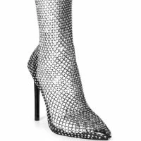 AZALEA WANG KATE BLING MESH BOOTIE IN BLACK -Sewing Down South shop azalea wang kate bling mesh bootie in black black 3 3