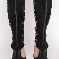 AZALEA WANG KEEP IT REAL STILETTO SANDAL IN BLACK -Sewing Down South shop azalea wang keep it real stiletto sandal in black black 4 4