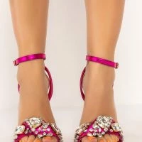 AZALEA WANG KEEP IT SWEET STILETTO SANDAL IN FUCHSIA -Sewing Down South shop azalea wang keep it sweet stiletto sandal in fuchsia fuchsia 3 3