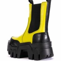 AZALEA WANG KELIANNA CHUNKY BOOT IN LIME -Sewing Down South shop azalea wang kelianna chunky boot in lime lime 4 4