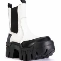 AZALEA WANG KELIANNA CHUNKY BOOT IN WHITE -Sewing Down South shop azalea wang kelianna chunky boot in white white 3 3