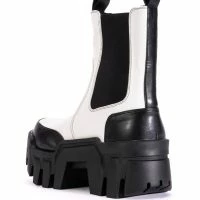 AZALEA WANG KELIANNA CHUNKY BOOT IN WHITE -Sewing Down South shop azalea wang kelianna chunky boot in white white 4 4