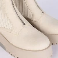 AZALEA WANG KENNEDY KNIT FRONT ZIP FLATFORM BOOTIE IN BONE -Sewing Down South shop azalea wang kennedy knit front zip flatform bootie in bone bone 6 6