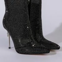 AZALEA WANG KNOCKOUT STILETTO BOOTIE IN BLACK -Sewing Down South shop azalea wang knockout stiletto bootie in black black 4 4