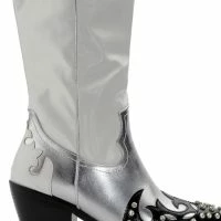 AZALEA WANG KNOX RHINESTONE EMBELLISHED WESTERN BOOT IN WHITE BLACK -Sewing Down South shop azalea wang knox rhinestone embellished western boot in white black white black 5 5