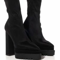 AZALEA WANG LEAH CHUNKY BOOTIE IN BLACK