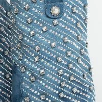 AZALEA WANG LEAVE IT ALL BEHIND STILETTO BOOTIE -Sewing Down South shop azalea wang leave it all behind stiletto bootie denim 5