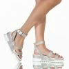 AZALEA WANG LET YOU KNOW YOURE MINE FLATFORM SANDAL IN WHITE