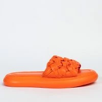 AZALEA WANG LETS LOSE IT ALL FLAT SANDAL IN ORANGE -Sewing Down South shop azalea wang lets lose it all flat sandal in orange orange 3 3