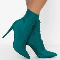 AZALEA WANG LIGHT ME UP STILETTO BOOTIE IN GREEN -Sewing Down South shop azalea wang light me up stiletto bootie in green green 2 2