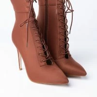 AZALEA WANG LIGHT ME UP STILETTO BOOTIE IN RUST -Sewing Down South shop azalea wang light me up stiletto bootie in rust rust 4 4