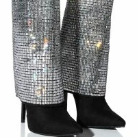 AZALEA WANG LIKE A MILLION BUCKS EMBELLISHED BOOTIE IN SILVER