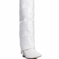 AZALEA WANG LIKE RAIN IN THE SUN WEDGE BOOT IN WHITE -Sewing Down South shop azalea wang like rain in the sun wedge boot in white white 3 3
