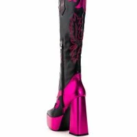 AZALEA WANG LILIANA CHUNKY WESTERN PLATFORM BOOT IN PINK -Sewing Down South shop azalea wang liliana chunky western platform boot in pink pink 4 4