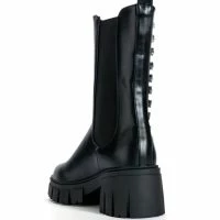 AZALEA WANG LINCOLN RHINESTONE FLATFORM CHELSEA BOOT IN BLACK -Sewing Down South shop azalea wang lincoln rhinestone flatform chelsea boot in black black 4 4