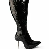 AZALEA WANG LONDON WESTERN BOOT IN BLACK