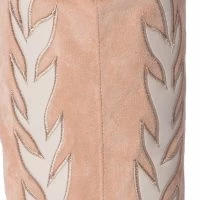 AZALEA WANG LOVE AND LIGHT MID CALF CHUNKY WESTERN BOOT IN NUDE -Sewing Down South shop azalea wang love and light mid calf chunky western boot in nude nude 5 5