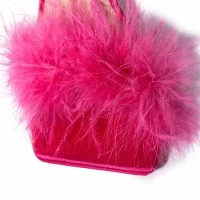 AZALEA WANG LUCINDA FEATHER SANDAL -Sewing Down South shop azalea wang lucinda feather sandal pink 5 5