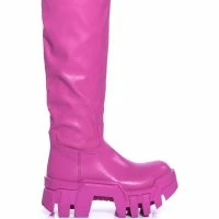 AZALEA WANG LYRICA FLATFORM BOOT IN PINK