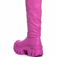 AZALEA WANG LYRICA FLATFORM BOOT IN PINK -Sewing Down South shop azalea wang lyrica flatform boot in pink pink 4 4