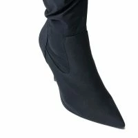 AZALEA WANG MANTIS BAGGY THIGH HIGH BOOT IN BLACK -Sewing Down South shop azalea wang mantis baggy thigh high boot in black black 5 5