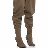 AZALEA WANG MANTIS BAGGY THIGH HIGH BOOT IN KHAKI