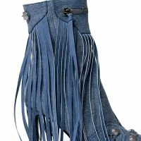 AZALEA WANG MARCELINA DENIM STILETTO BOOTIE -Sewing Down South shop azalea wang marcelina denim stiletto bootie denim 5 5