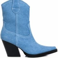 AZALEA WANG MATTY 2 IN 1 BOOT IN DENIM -Sewing Down South shop azalea wang matty 2 in 1 boot in denim denim 3 3