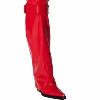 AZALEA WANG MATTY 2 IN 1 BOOT IN RED -Sewing Down South shop azalea wang matty 2 in 1 boot in red red 5 5