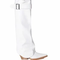 AZALEA WANG MATTY 2 IN 1 BOOT IN WHITE -Sewing Down South shop azalea wang matty 2 in 1 boot in white white 4 4