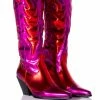 AZALEA WANG MAZIE CHUNKY WESTERN BOOT IN PINK