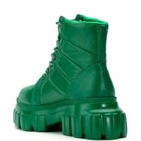 AZALEA WANG MERCEDES PUFFER FLATFORM BOOT IN GREEN -Sewing Down South shop azalea wang mercedes puffer flatform boot in green green 4 4