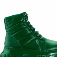 AZALEA WANG MERCEDES PUFFER FLATFORM BOOT IN GREEN -Sewing Down South shop azalea wang mercedes puffer flatform boot in green green 5 5