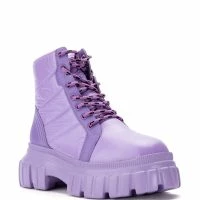 AZALEA WANG MERCEDES PUFFER FLATFORM BOOT IN PURPLE -Sewing Down South shop azalea wang mercedes puffer flatform boot in purple purple 3 3