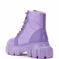 AZALEA WANG MERCEDES PUFFER FLATFORM BOOT IN PURPLE -Sewing Down South shop azalea wang mercedes puffer flatform boot in purple purple 4 4